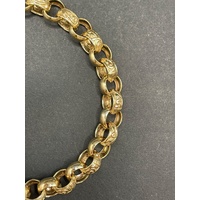 Ladies 9ct Yellow Gold Belcher Link Bracelet