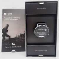 Ryze Flex Fitness and Wellbeing Smart Watch Dark Grey with Black Strap