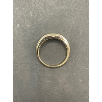 Mens 9ct Yellow Gold Diamond Ring