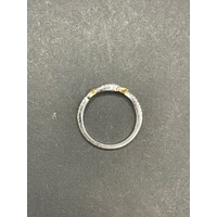 Ladies 9ct White Gold Twist Design Ring