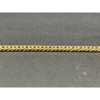 Unisex 18ct Yellow Gold Flat Curb Link Bracelet