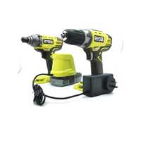 Ryobi Drill Impact Driver with 18V 2.0Ah Battery and Charger Set