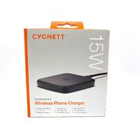 Cygnett Chargebase Wireless Phone Charger USB-C to USB-A Black