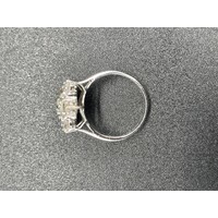 Ladies 14ct White Gold Diamond Dress Ring  