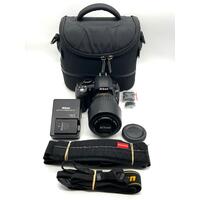 Nikon D3100 DSLR Camera with AF-S Nikkor 55-200mm VR 1:4-56G ED Lens