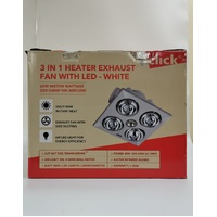 Click 4 x 275W with Infrared Globes LED Light 6W 3 in 1 Heater Exhaust Fan