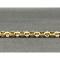 Ladies 9ct Yellow Gold Oval Belcher Link Bracelet