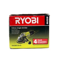 Ryobi 800W 125mm Corded Angle Grinder RAG80125-G with Accessories