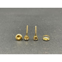 Ladies 18ct Yellow Gold Diamond Stud Earrings