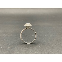 Ladies 18ct White Gold Pear Shape Diamond Ring