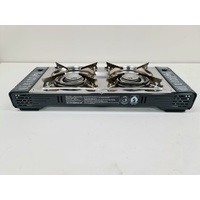 Dune 4WD Portable Double Gas Burner with Plate and Case