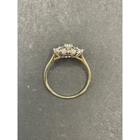 Ladies 9ct Yellow Gold Diamond Cluster Ring