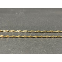 Unisex 9ct Yellow Gold Margarita Twist Link Necklace