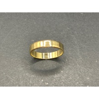 Unisex 18ct Yellow Gold Plain Wedding Band Ring