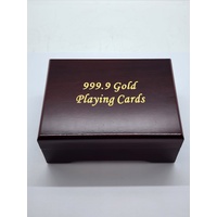 Dollar Direct 999.9 24 Carat Gold Foil Plated Playing Cards with Certificate