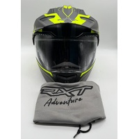 RXT Safari Black Fluro Motorcycle Helmet Size XL 60cm with Dust Bag