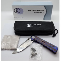 Maxace Peregrine 3.54 Inch Damasteel Blade Knife Limited Edition 1 of 10