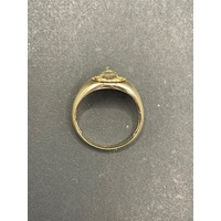 Mens 9ct Yellow Gold Lion Head Ring