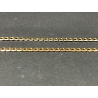 Unisex 9ct Yellow Gold Curb Link Necklace