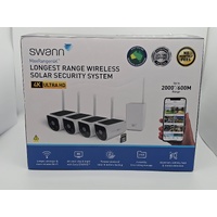 Swann MaxRanger4K Solar Wireless Security Camera Kit with Power Hub