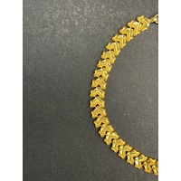 Ladies 22ct Yellow Gold Fancy Link Bracelet