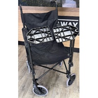 EquipMed Transit Chair Foldable Design Black