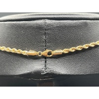 Ladies 18ct Yellow Gold Singapore Twist Link Necklace