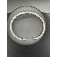 Unisex Sterling Silver Braided Cuff Bangle (Brand New)