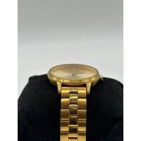 Nixon The Kensington Watch Movin Out Gold Case Steel Bracelet Band Gold Face