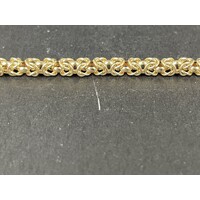 Ladies 9ct Yellow Gold Fancy Knot Like Link Bracelet (Pre-Owned)