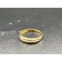 Ladies 9ct Yellow Gold Diamond Dress Ring Elegant Design Fine Jewellery