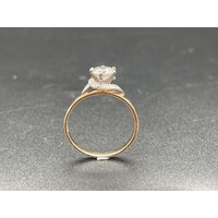 Ladies 9ct Yellow Gold CZ Ring (Pre-Owned)