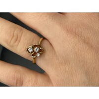 Ladies 9ct Yellow Gold CZ Stone Ring (Pre-Owned)