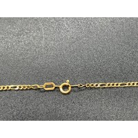 Unisex 18ct Yellow Gold Figaro Link Necklace (Pre-Owned)