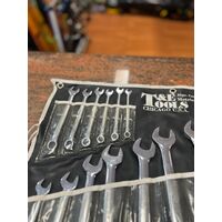 T&E Tools 16 Piece Combination Wrench Set Metric Set #13105 (Pre-owned)