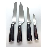 8 Piece Premium Style Ergonomic Handle Design Laser Engraved Knife Set