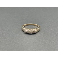 Ladies 9ct Yellow Gold Diamond Ring (Pre-Owned)