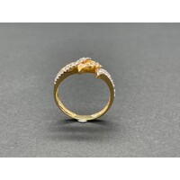 Ladies 18ct Yellow Gold Cubic Zirconia Ring (Pre-Owned)