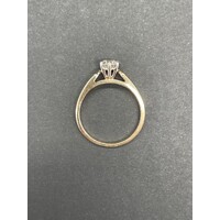 Ladies 9ct Yellow Gold Diamond Engagement Ring (Pre-Owned)