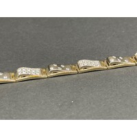 Unisex 9ct Yellow Gold Fancy Link Bracelet (Pre-Owned)