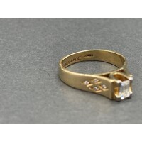 Ladies 18ct Yellow Gold Diamond Ring (Pre-Owned)