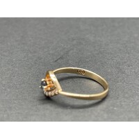 Ladies 9ct Yellow Gold Heart Ring (Pre-Owned)