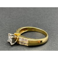 Ladies 18ct Yellow Gold Diamond Ring (Pre-Owned)