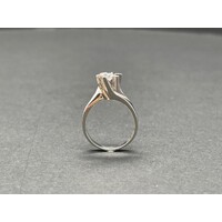 Ladies White Platinum Solitaire Diamond Ring