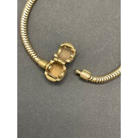 Ladies 9ct yellow Gold Snake Link Charm Bracelet