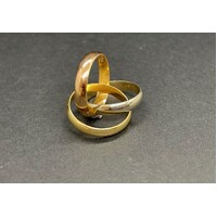 Ladies 18ct Three Tone Gold 3 in 1 Ring