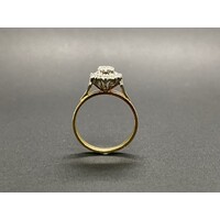 Ladies 18ct Yellow Gold Diamond Cluster Ring