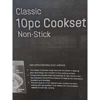 The Cooks Collective Classic 10 Piece Non Stick Cookset in Black Cookware Set