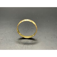 Unisex 21ct Yellow Gold Laser Cut Ring