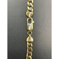 Unisex 9ct Yellow Gold Curb Link Bracelet